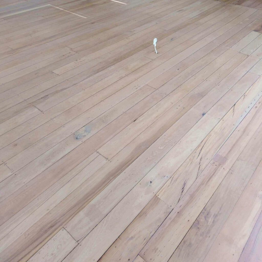 Waterborne polyurethane floor sanding and polishing